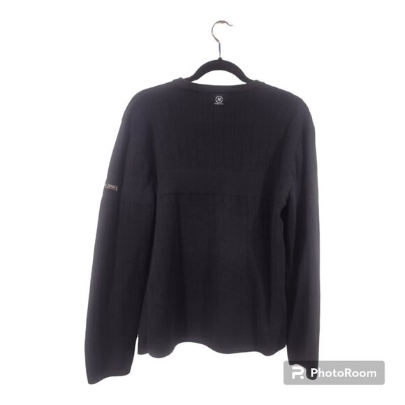 Nautica Heavyweight Cotton Navy Knit Sweater Size M - Picture 3 of 6